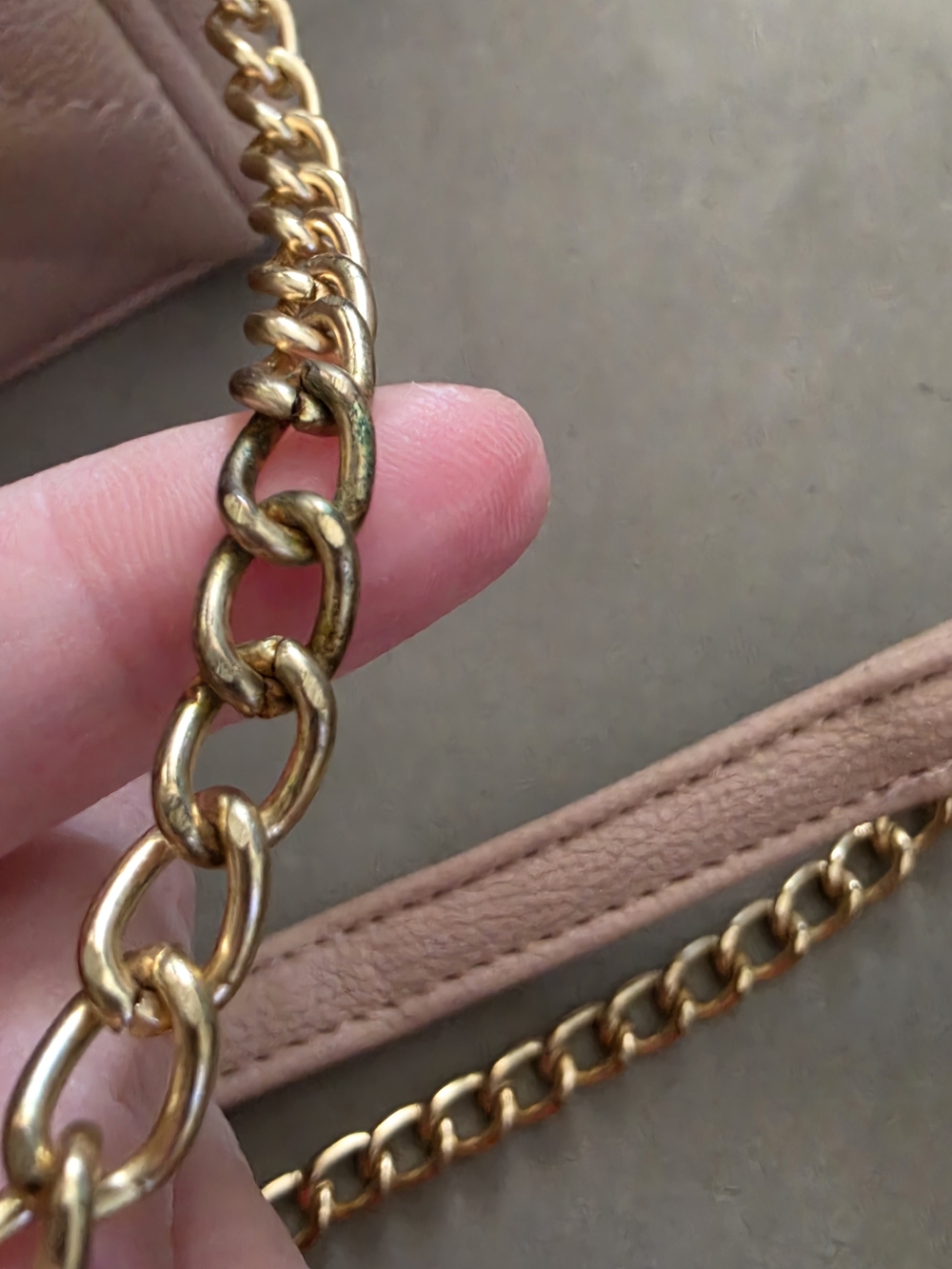 Quilted Blush Pink Crossbody Bag Double Zipper - Picture 3 of 13